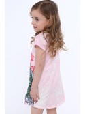 Dress with a peacock, light pink NDZ8128 - Online store - Boutique